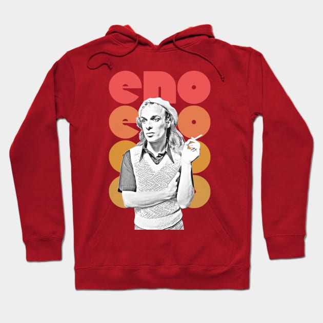 Brian Eno /\/\/\ Retro Fan Art Design Hoodie by DankFutura